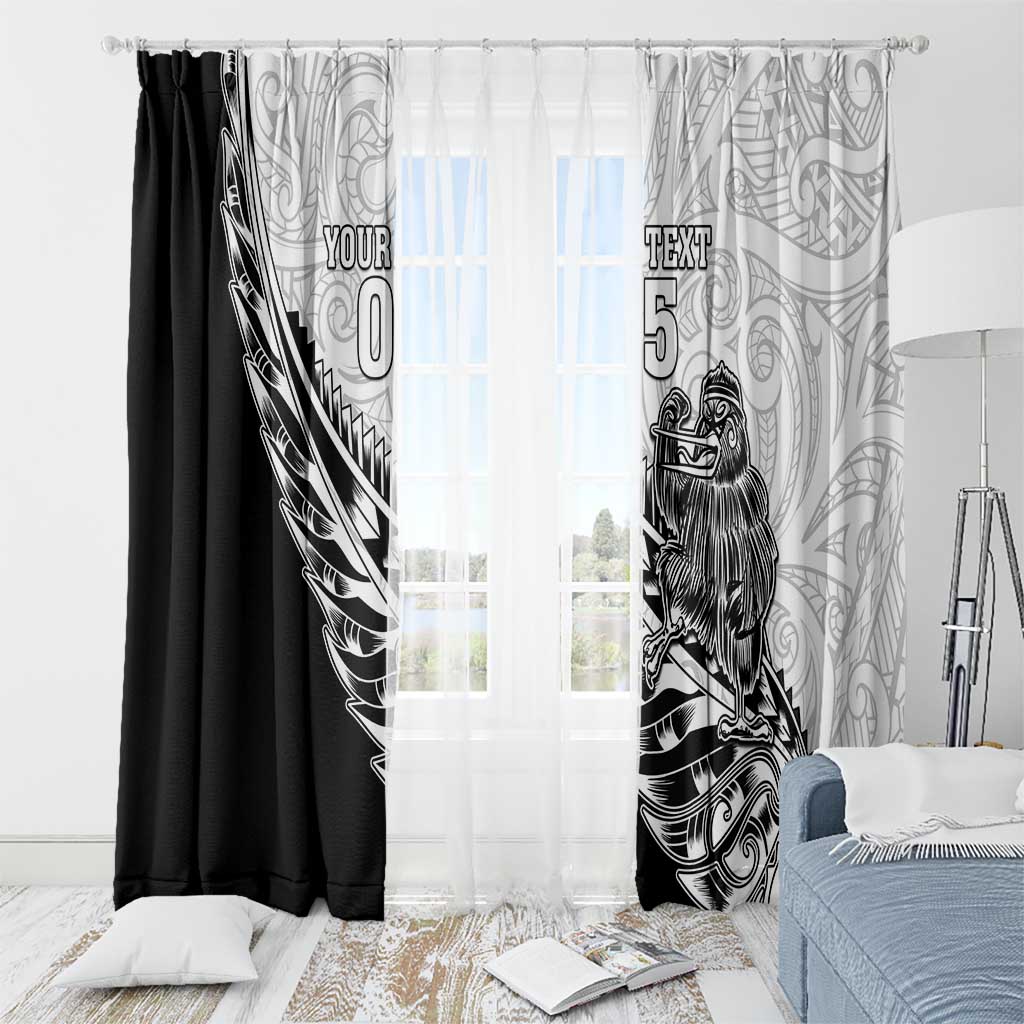 New Zealand Kiwi Rugby Custom Window Curtain Go Champions Maori Pattern LT05 - Polynesian Pride