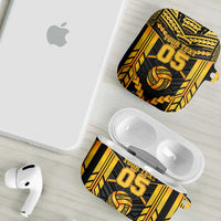 Custom Polynesia Beach Volleyball AirPods Case Gold Polynesian Tribal Pattern LT05 - Polynesian Pride