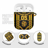 Custom Polynesia Beach Volleyball AirPods Case Gold Polynesian Tribal Pattern LT05 - Polynesian Pride