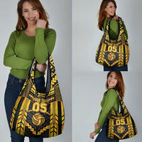 Custom Polynesia Beach Volleyball Grocery Bag Gold Polynesian Tribal Pattern LT05 - Polynesian Pride