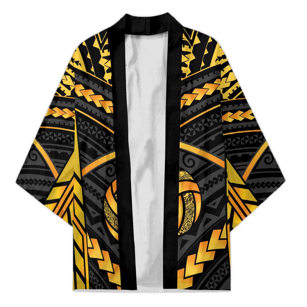 Custom Polynesia Beach Volleyball Kimono Gold Polynesian Tribal Pattern LT05 Unisex Gold - Polynesian Pride