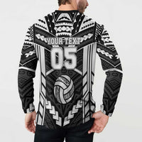 Custom Polynesia Beach Volleyball Button Sweatshirt Polynesian Tribal Pattern LT05 - Polynesian Pride