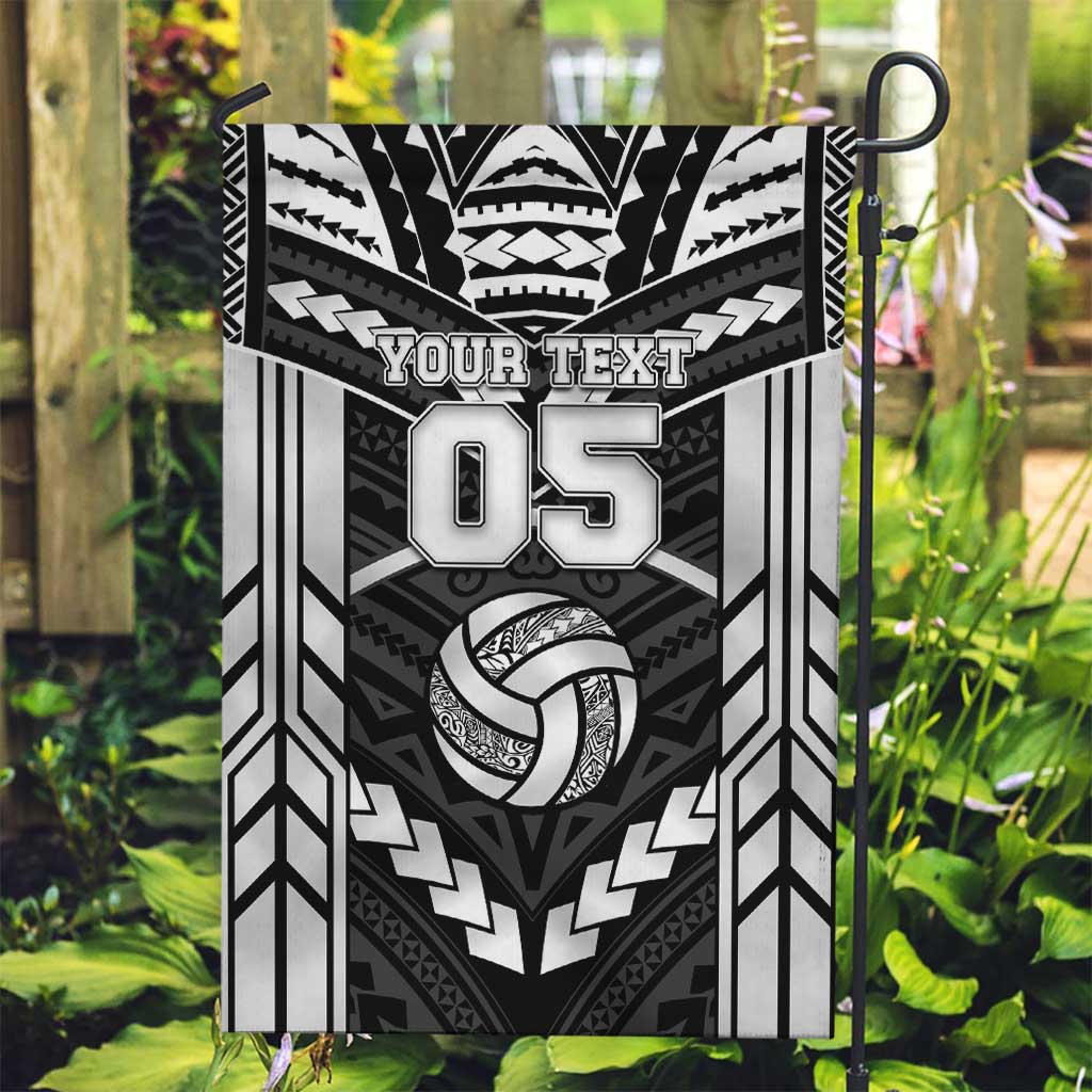 Custom Polynesia Beach Volleyball Garden Flag Polynesian Tribal Pattern LT05 Garden Flag Black - Polynesian Pride