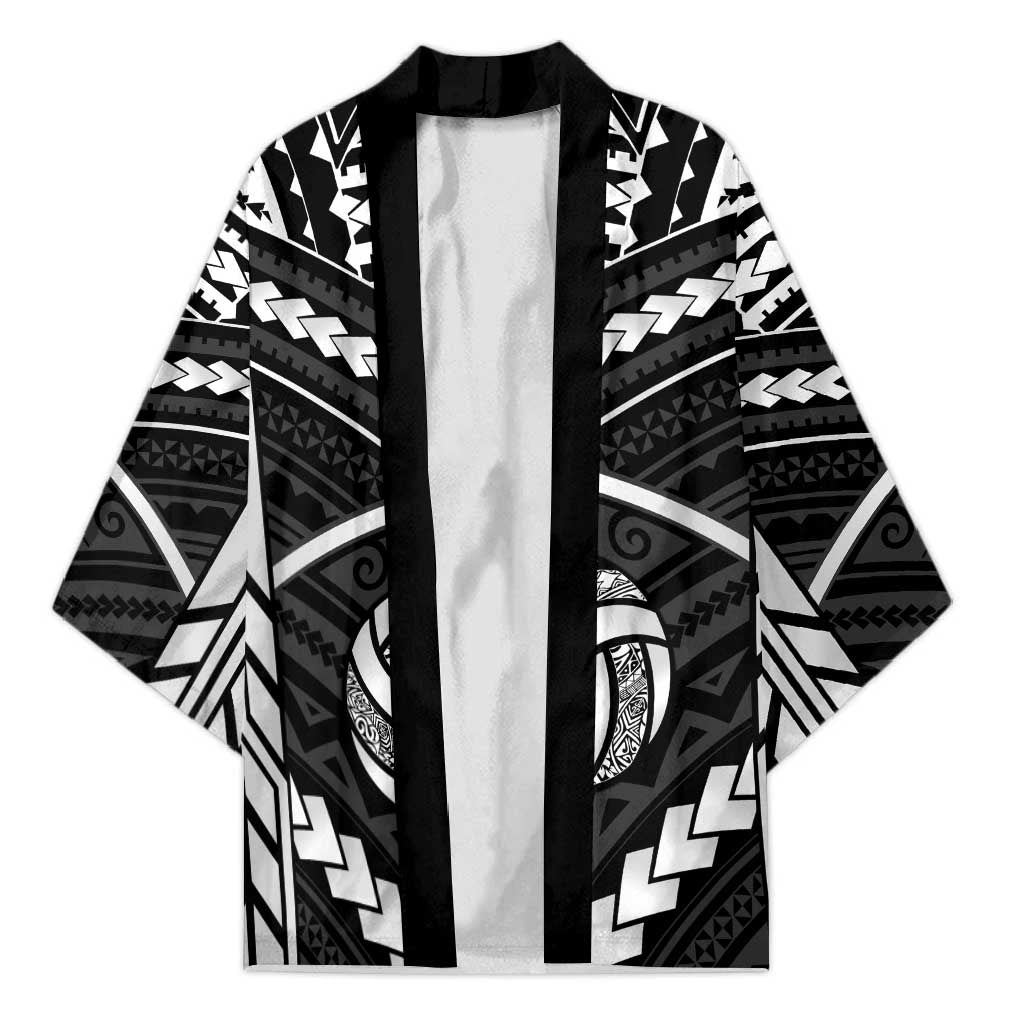 Custom Polynesia Beach Volleyball Kimono Polynesian Tribal Pattern LT05 Unisex Black - Polynesian Pride