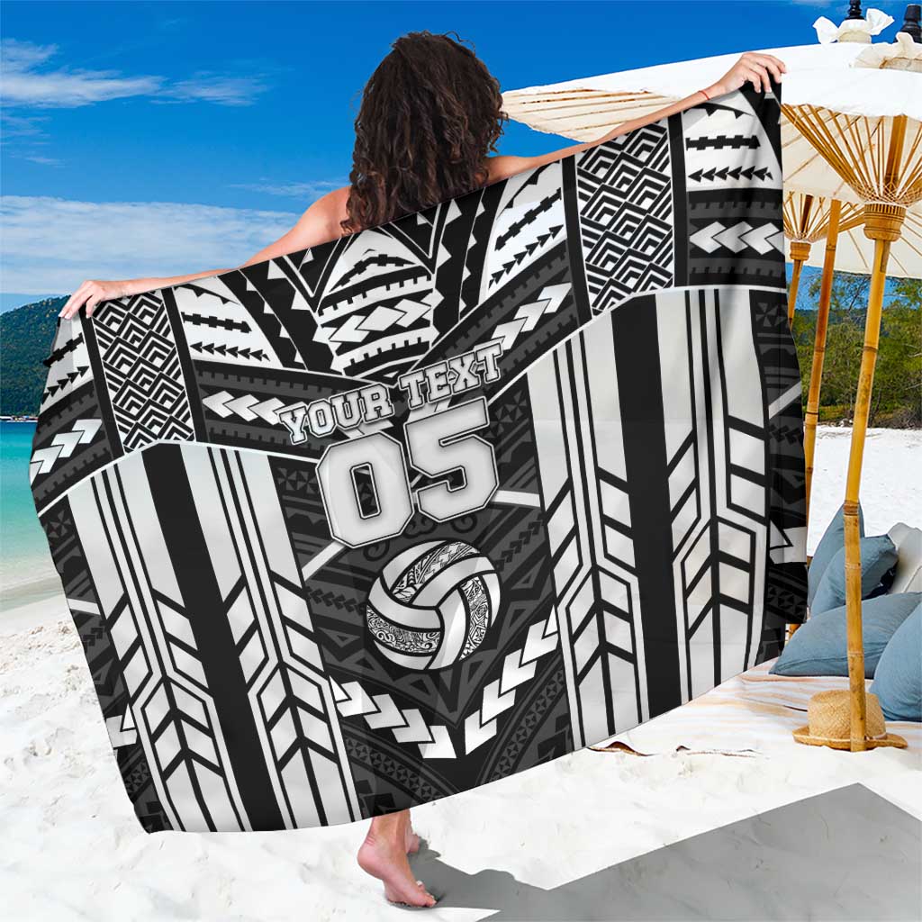 Custom Polynesia Beach Volleyball Sarong Polynesian Tribal Pattern LT05 One Size 44 x 66 inches Black - Polynesian Pride