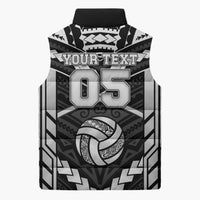 Custom Polynesia Beach Volleyball Sleeveless Puffer Jacket Polynesian Tribal Pattern LT05 - Polynesian Pride