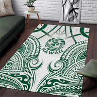 Hawaii Volleyball Area Rug Polynesian Pattern LT05 Teal - Polynesian Pride