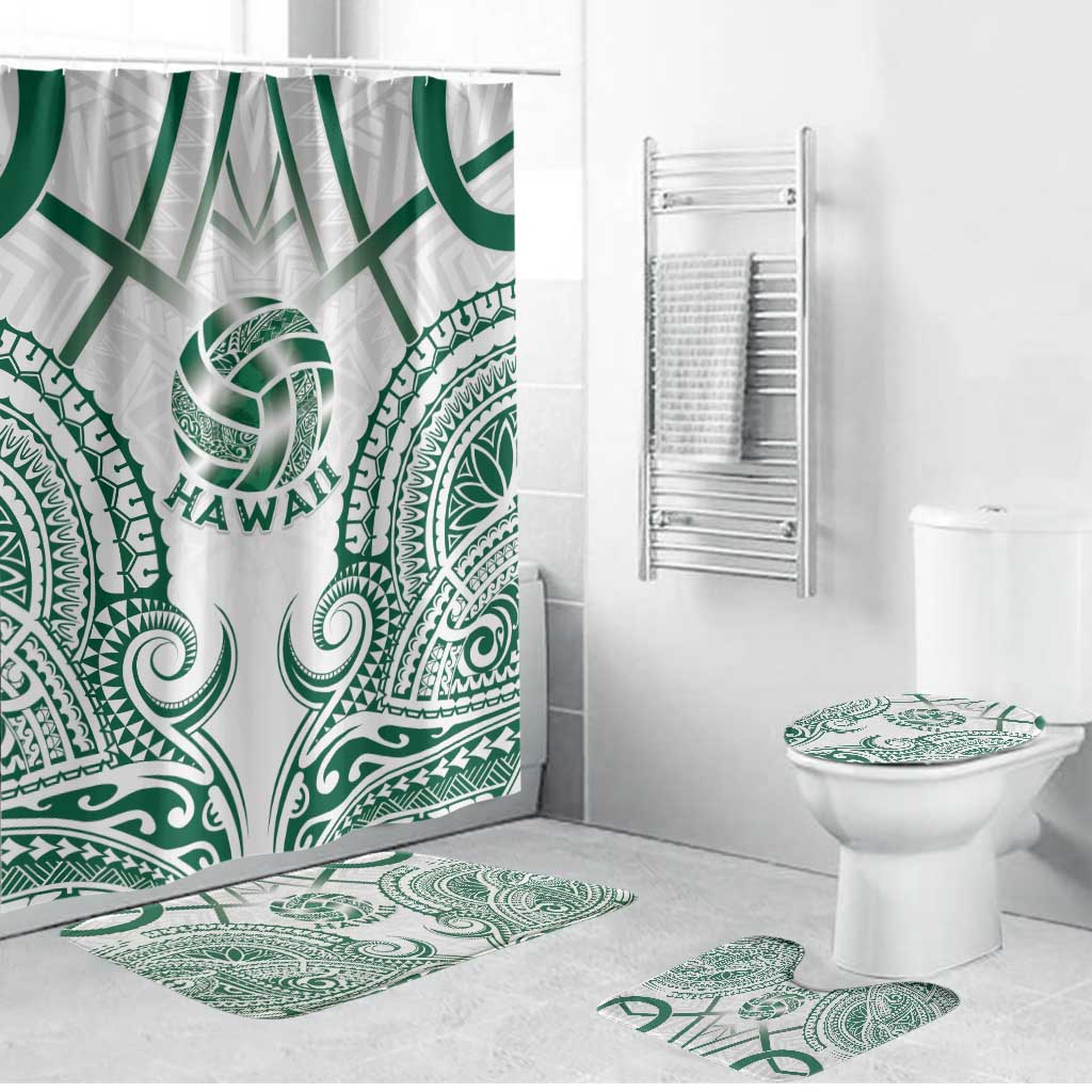 Hawaii Volleyball Bathroom Set Polynesian Pattern LT05 Bathroom Set (4 pcs) Teal - Polynesian Pride