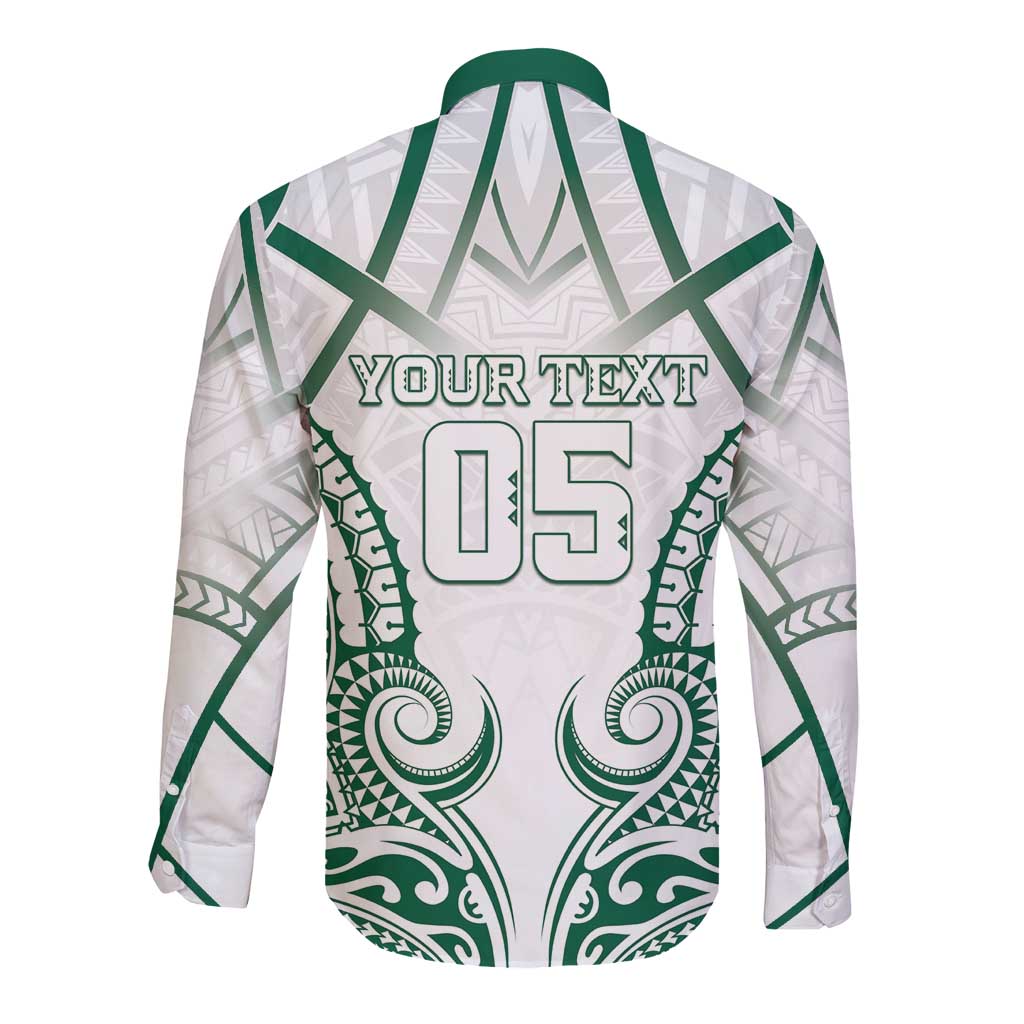 Custom Hawaii Volleyball Long Sleeve Button Shirt Polynesian Pattern LT05 - Polynesian Pride