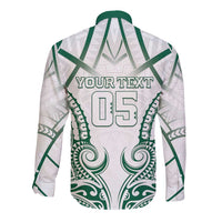 Custom Hawaii Volleyball Long Sleeve Button Shirt Polynesian Pattern LT05 - Polynesian Pride