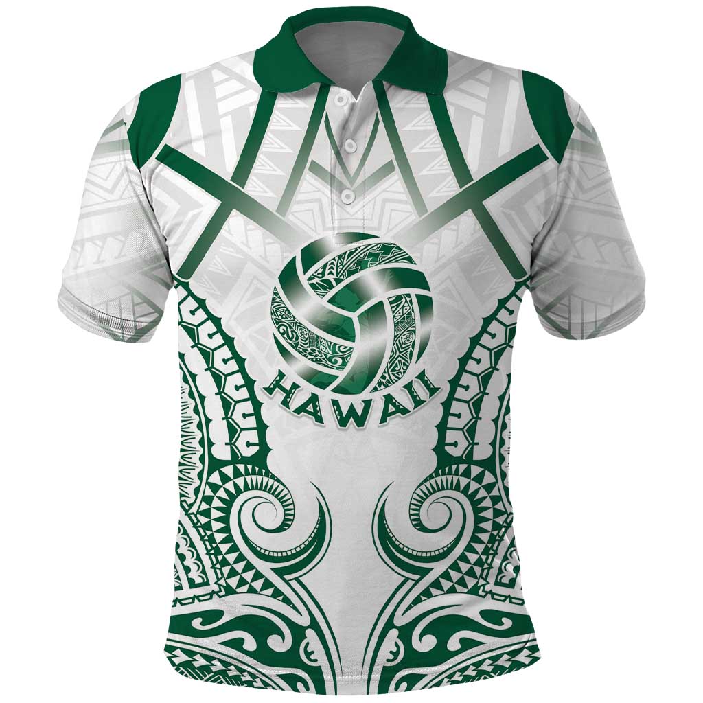 Custom Hawaii Volleyball Polo Shirt Polynesian Pattern LT05 Teal - Polynesian Pride