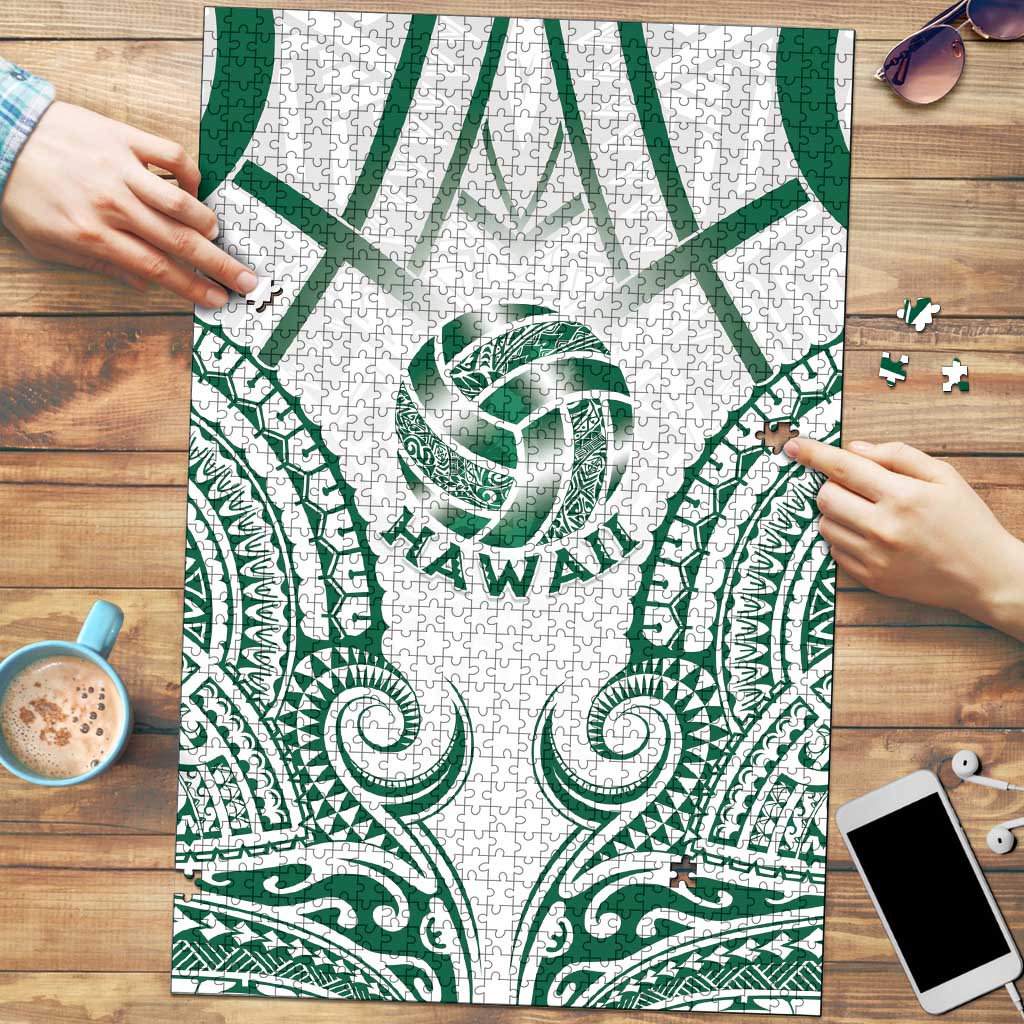 Hawaii Volleyball Puzzle Polynesian Pattern LT05 Teal - Polynesian Pride
