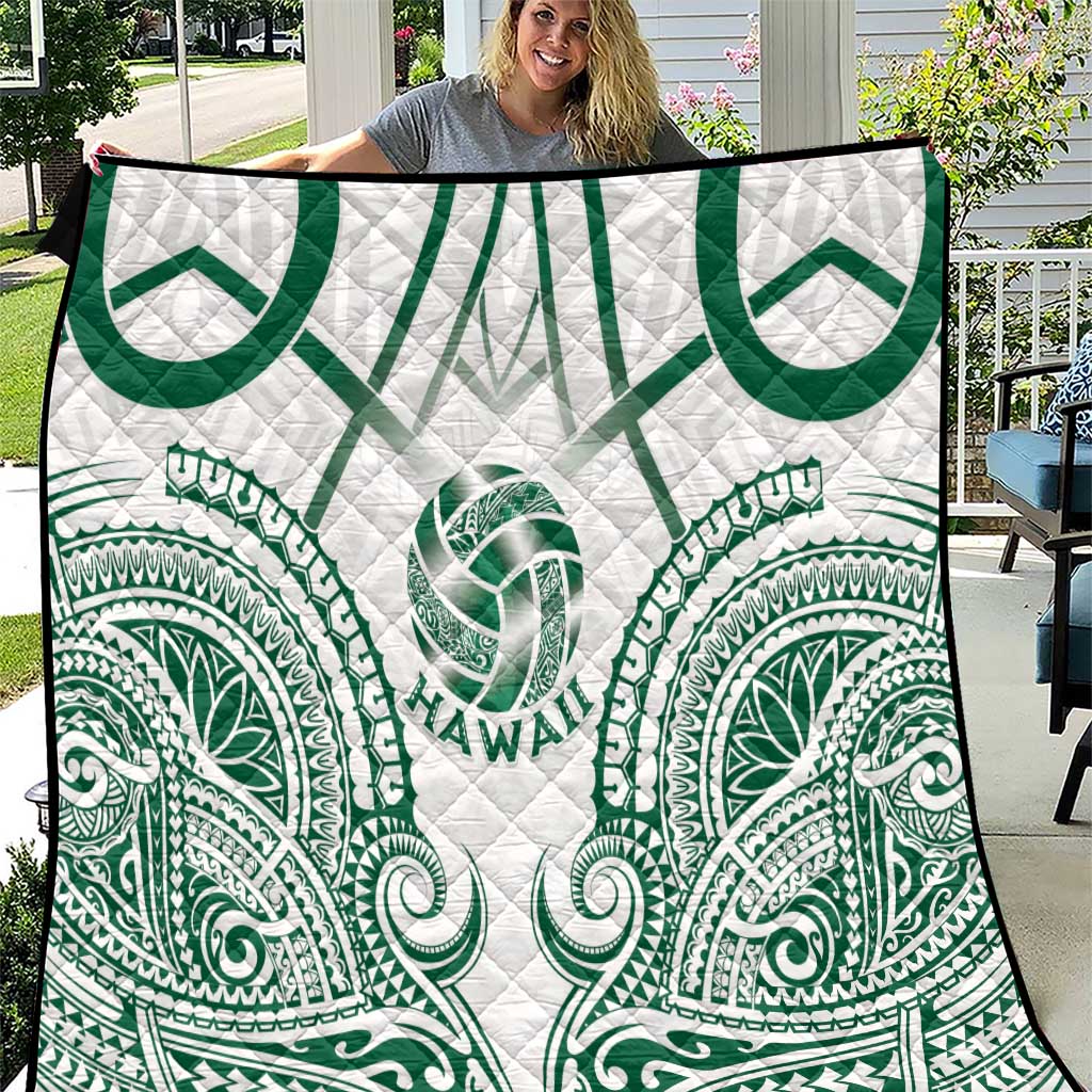 Hawaii Volleyball Quilt Polynesian Pattern LT05 Teal - Polynesian Pride