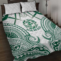 Hawaii Volleyball Quilt Bed Set Polynesian Pattern LT05 Teal - Polynesian Pride