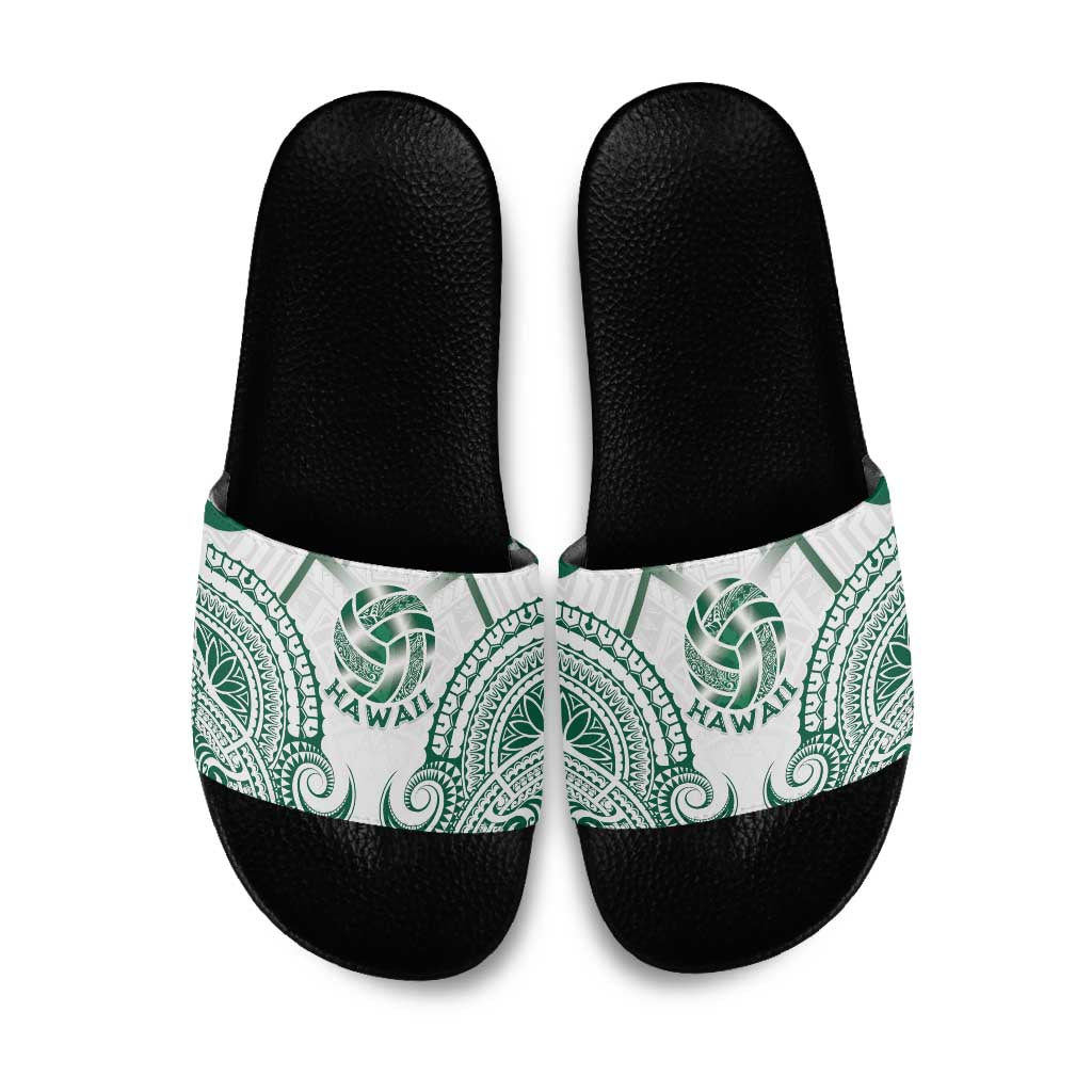 Hawaii Volleyball Slide Sandals Polynesian Pattern LT05 Teal - Polynesian Pride