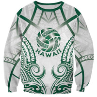 Custom Hawaii Volleyball Sweatshirt Polynesian Pattern LT05 Unisex Teal - Polynesian Pride