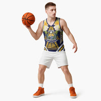 Personalised Nauru Independence Day Basketball Jersey Coat Of Arms With Plumeria LT05 - Polynesian Pride