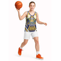 Personalised Nauru Independence Day Basketball Jersey Coat Of Arms With Plumeria LT05 - Polynesian Pride