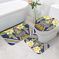 Nauru Independence Day Bathroom Set Coat Of Arms With Plumeria LT05 - Polynesian Pride