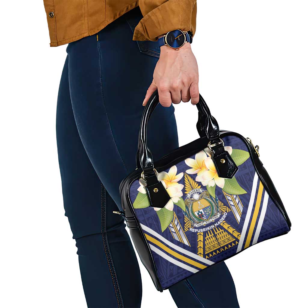Nauru Independence Day Shoulder Handbag Coat Of Arms With Plumeria LT05 - Polynesian Pride