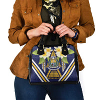 Nauru Independence Day Shoulder Handbag Coat Of Arms With Plumeria LT05 - Polynesian Pride