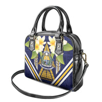 Nauru Independence Day Shoulder Handbag Coat Of Arms With Plumeria LT05 - Polynesian Pride