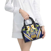 Nauru Independence Day Shoulder Handbag Coat Of Arms With Plumeria LT05 - Polynesian Pride