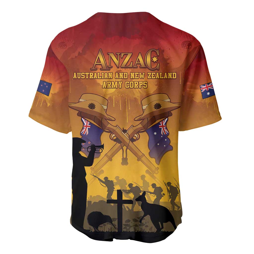 ANZAC Day Baseball Jersey Australia And New Zealand Slouch Hats LT05 - Polynesian Pride