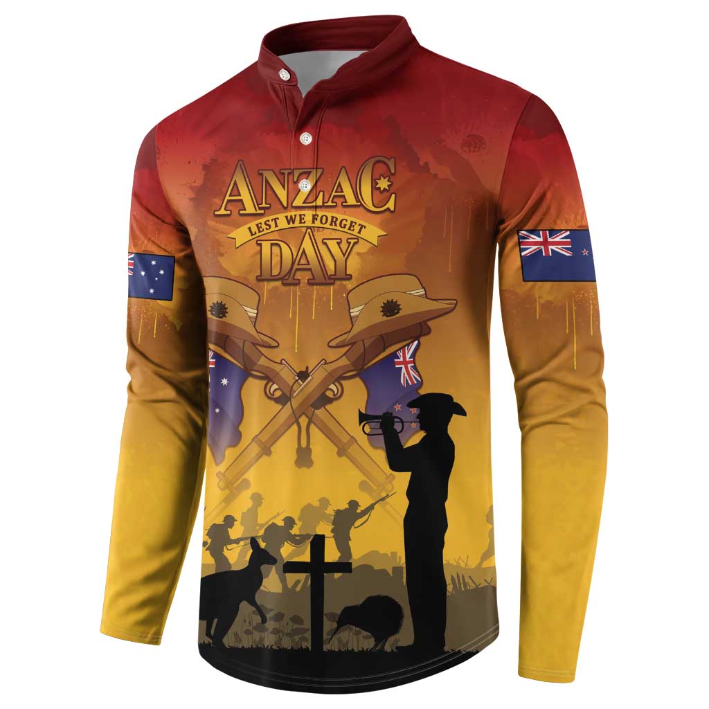 ANZAC Day Button Sweatshirt Australia And New Zealand Slouch Hats LT05 - Polynesian Pride