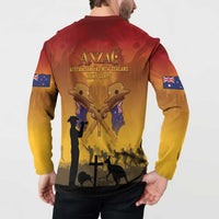 ANZAC Day Button Sweatshirt Australia And New Zealand Slouch Hats LT05 - Polynesian Pride