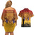 ANZAC Day Couples Matching Off Shoulder Short Dress and Hawaiian Shirt Australia And New Zealand Slouch Hats