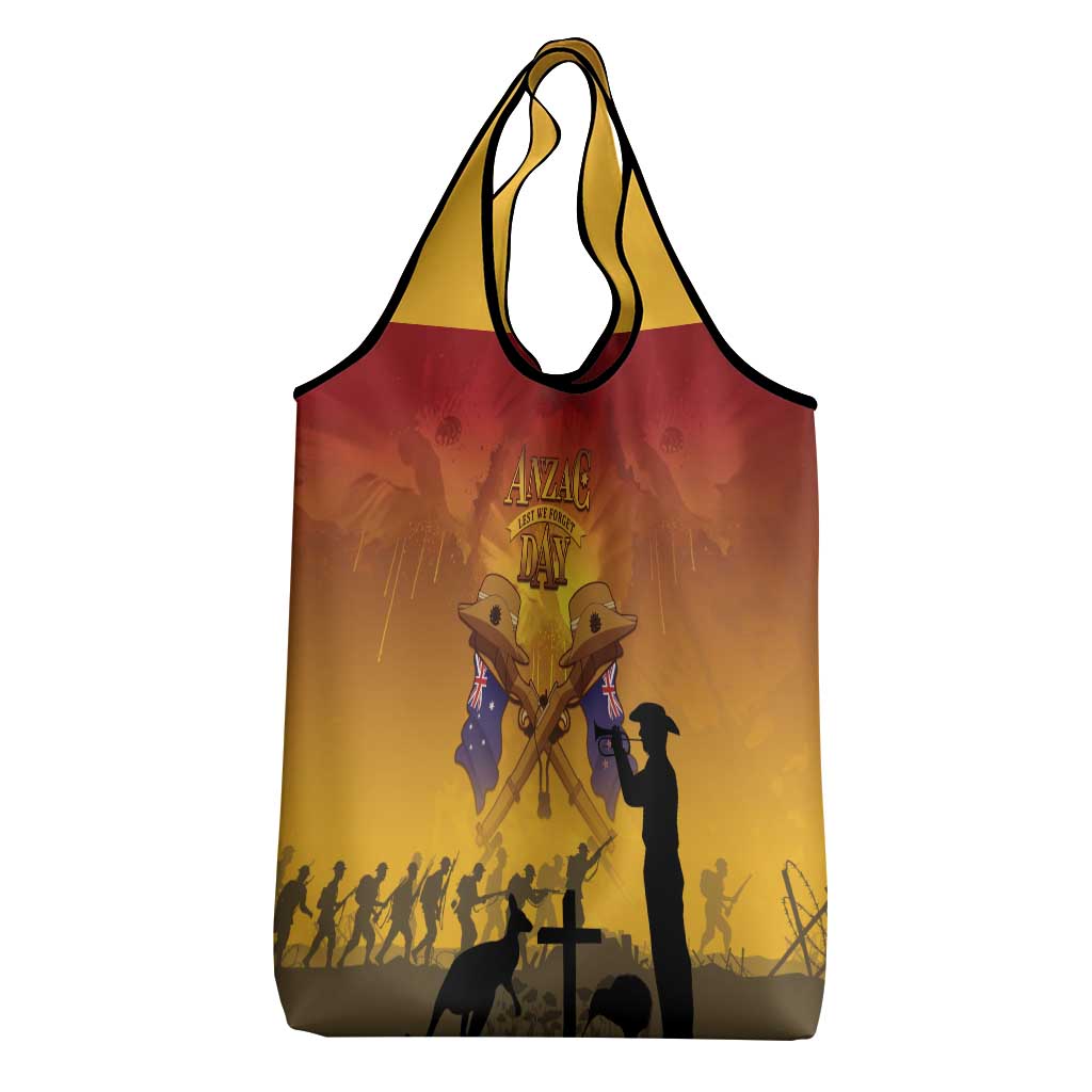 ANZAC Day Grocery Bag Australia And New Zealand Slouch Hats LT05 - Polynesian Pride