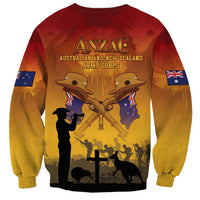 ANZAC Day Sweatshirt Australia And New Zealand Slouch Hats LT05 - Polynesian Pride