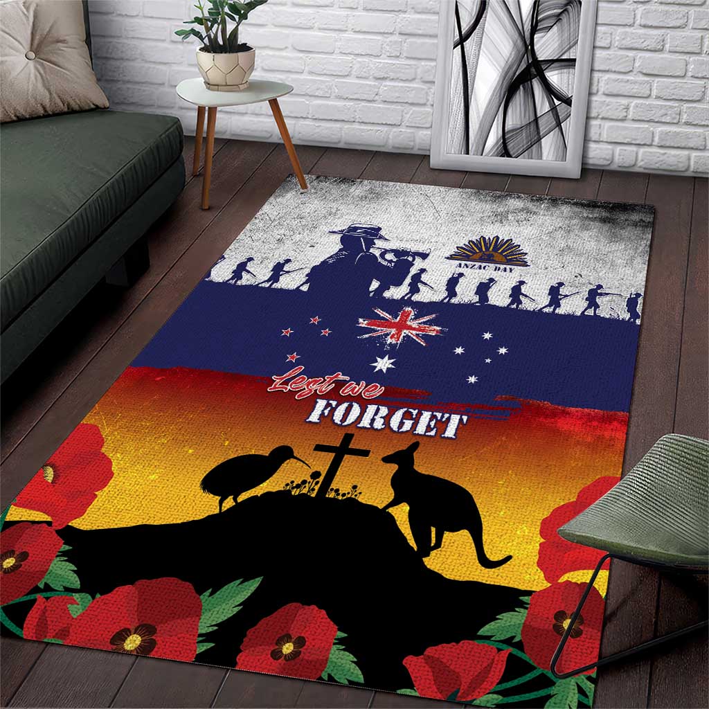 New Zealand And Australia ANZAC Last Post Area Rug LT05 Blue - Polynesian Pride