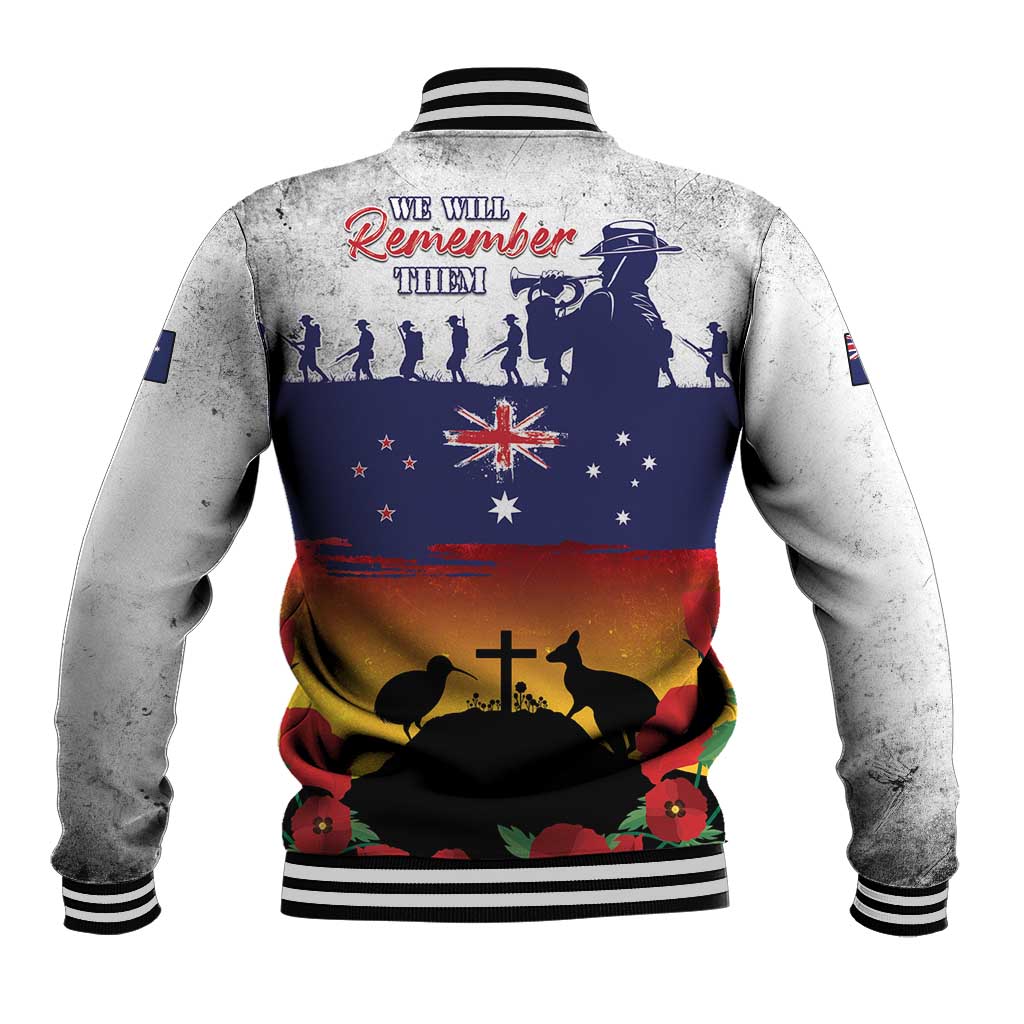 New Zealand And Australia ANZAC Last Post Baseball Jacket LT05 - Polynesian Pride