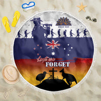 New Zealand And Australia ANZAC Last Post Beach Blanket LT05 One Size 150cm Blue - Polynesian Pride