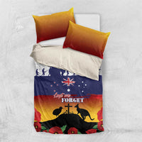 New Zealand And Australia ANZAC Last Post Bedding Set LT05 US Twin 172cm x 218cm Blue - Polynesian Pride