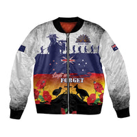 New Zealand And Australia ANZAC Last Post Bomber Jacket LT05 Unisex Blue - Polynesian Pride