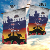 New Zealand And Australia ANZAC Last Post Garden Flag LT05 - Polynesian Pride