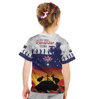 New Zealand And Australia ANZAC Last Post Kid T Shirt LT05 - Polynesian Pride