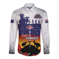New Zealand And Australia ANZAC Last Post Long Sleeve Button Shirt LT05 Unisex Blue - Polynesian Pride