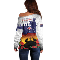 New Zealand And Australia ANZAC Last Post Off Shoulder Sweater LT05 - Polynesian Pride