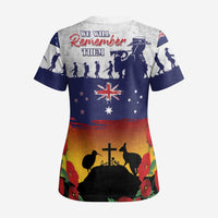 New Zealand And Australia ANZAC Last Post Scrub Top LT05 - Polynesian Pride