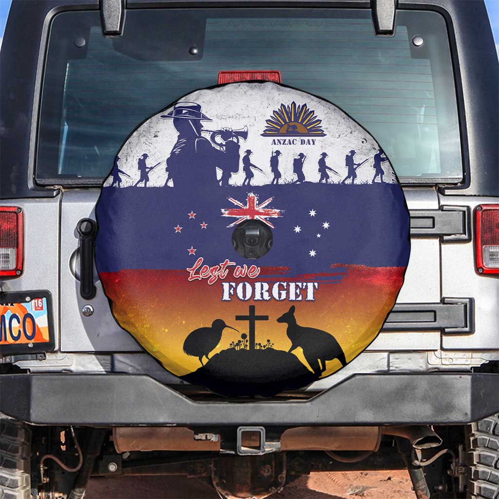 New Zealand And Australia ANZAC Last Post Spare Tire Cover LT05 Blue - Polynesian Pride
