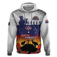 New Zealand And Australia ANZAC Last Post Zip Hoodie LT05 Pullover Hoodie Blue - Polynesian Pride