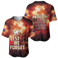 Honouring The ANZAC Spirit Baseball Jersey Gallipoli Lest We Forget LT05 - Polynesian Pride