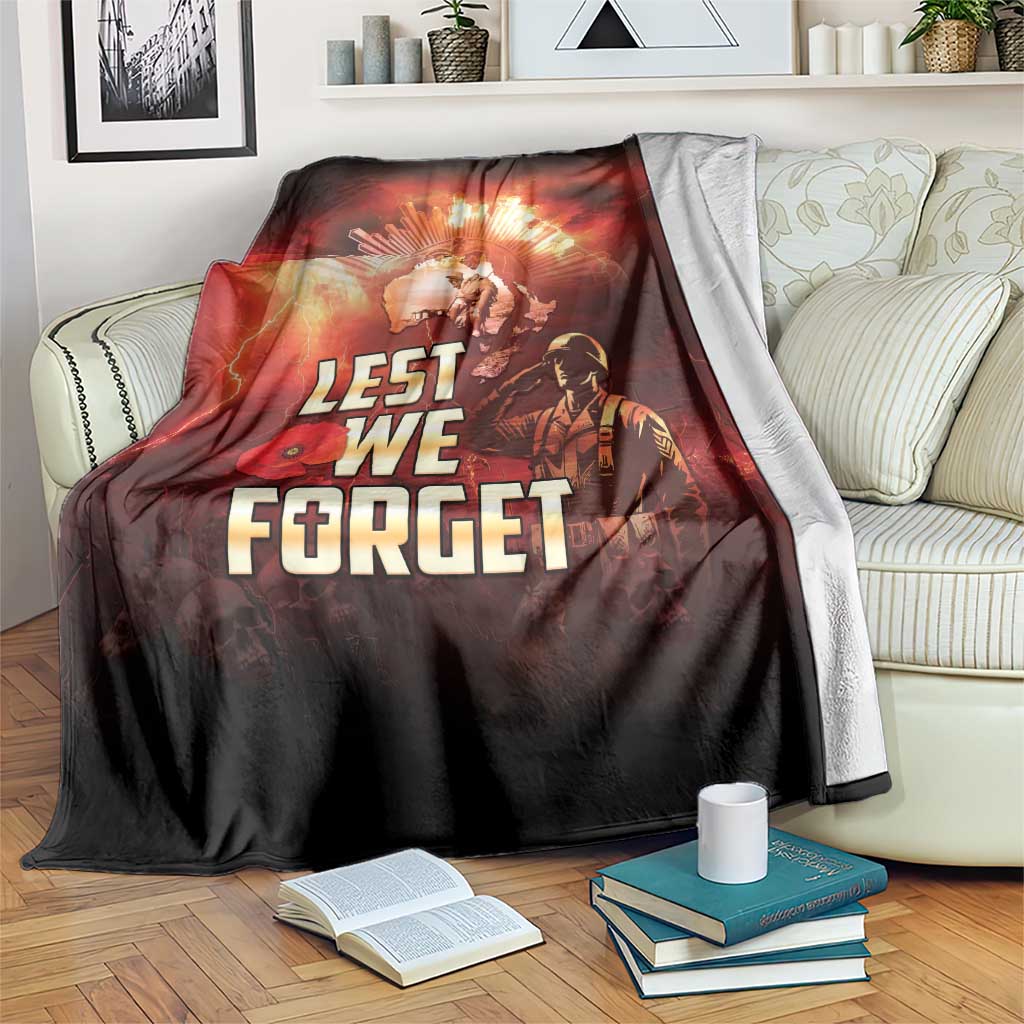 Honouring The ANZAC Spirit Blanket Gallipoli Lest We Forget LT05 Red - Polynesian Pride