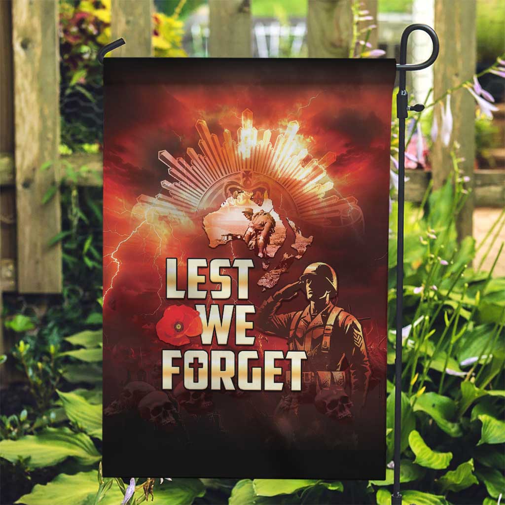 Honouring The ANZAC Spirit Garden Flag Gallipoli Lest We Forget LT05 Garden Flag Red - Polynesian Pride