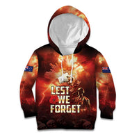 Honouring The ANZAC Spirit Kid Hoodie Gallipoli Lest We Forget LT05 Hoodie Red - Polynesian Pride
