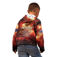 Honouring The ANZAC Spirit Kid Hoodie Gallipoli Lest We Forget LT05 - Polynesian Pride